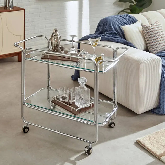 Carrito de plata "Hornell" 92x40cm - 213006