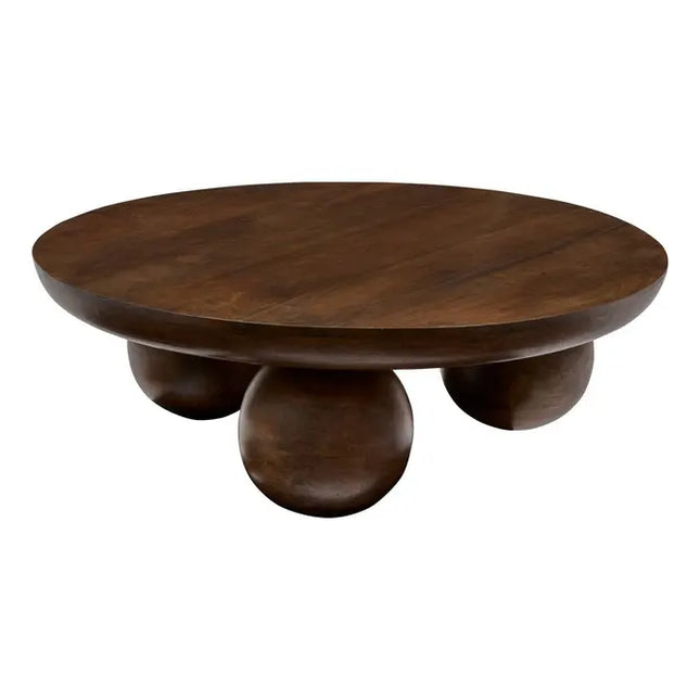 Mesa de centro "Abekas" en madera de mango, 90x90x30cm - 213023A