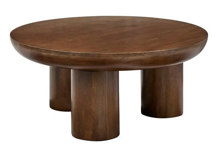 Mesa de centro "Stambh" en madera de mango, 90x90x40cm - 213024