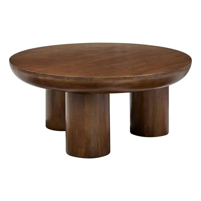 Mesa de centro "Stambh" en madera de mango, 90x90x40cm - 213024