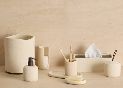 Caja de pañuelos beige "Oleya" - 213318