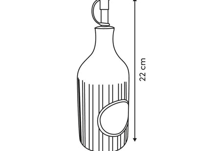 Botella de cerámica blanca de 500ml para aceite/vinagre - 213455