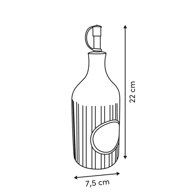 Botella de cerámica blanca de 500ml para aceite/vinagre - 213455