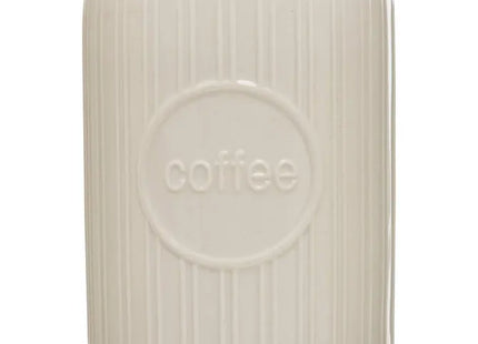 Pote de almacenamiento de gres blanco - 213477