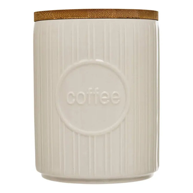 Pote de almacenamiento de gres blanco - 213477