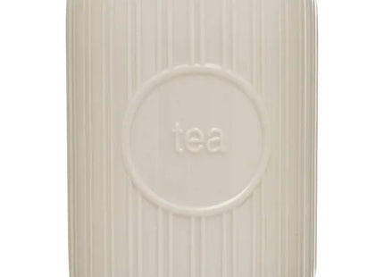 Pote de almacenamiento de gres blanco - 213477