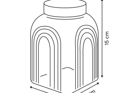 Pote de cristal "Arches" de 1 litro - 213480