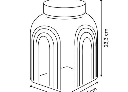 Pote de cristal "Arches" de 4 litro - 213482