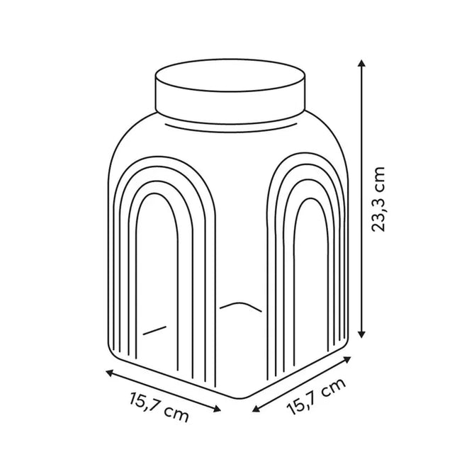 Pote de cristal "Arches" de 4 litro - 213482