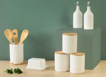 Soporte para utensilios de cerámica blanca - 213497