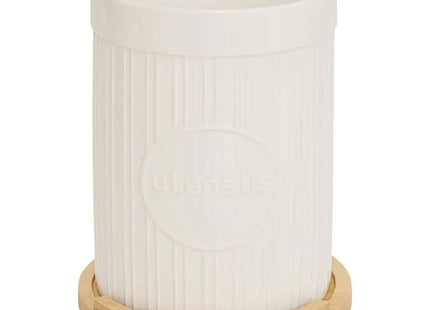 Soporte para utensilios de cerámica blanca - 213497