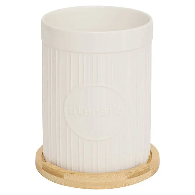Soporte para utensilios de cerámica blanca - 213497
