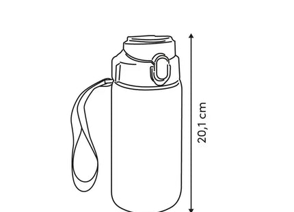 Botella SPORT de 600ml con pajita de silicona integrada - 213506
