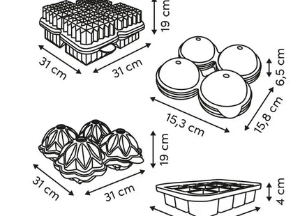 Bandeja para cubitos de hielo de silicona - 213560