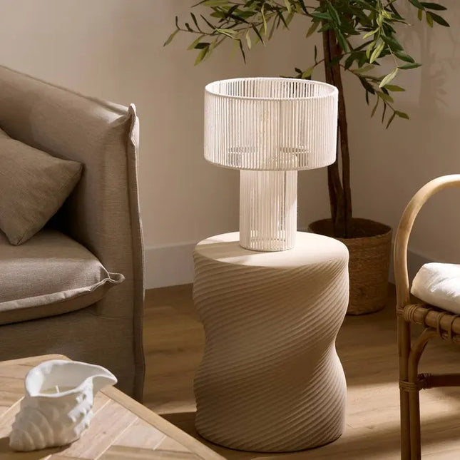Velador de mesa blanca "Miria" A34cm -  213705
