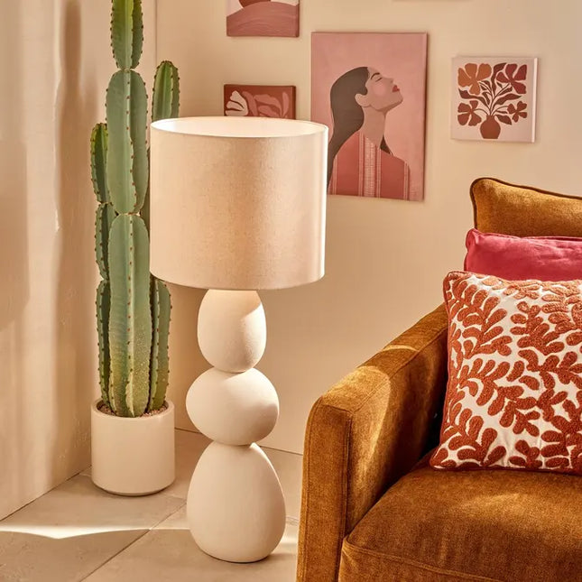 Velador de pie "Alitha" color beige 100 cm de altura -  213727