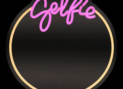 Espejo de neón LED "Selfie" 35x35cm - 213751