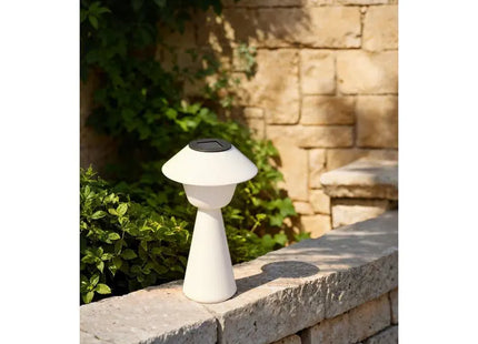 Velador solar de exterior "Damon" 31,8 cm de altura, color beige -  213755A