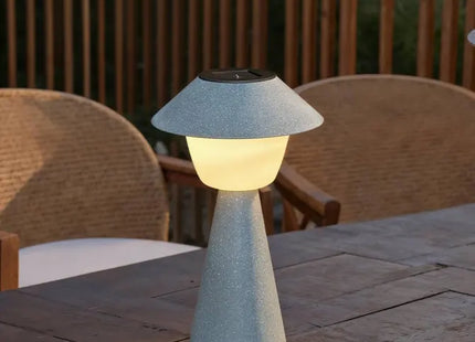 Velador solar de exterior "Damon" 31,8 cm de altura, color grisaseo -  213755B