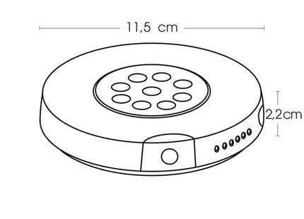 Soporte LED "Yobe" recarga USB -  213756