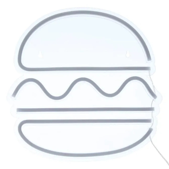 Hamburguesa de neón LED de 30x30 cm - 213771