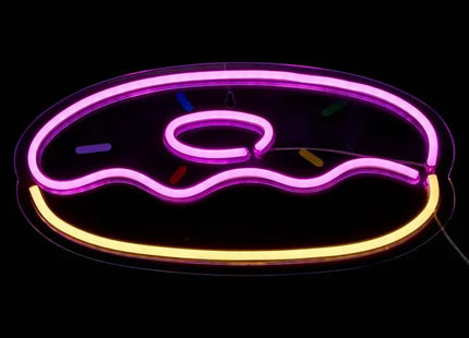 Donut de neón LED 37x19cm - 213775