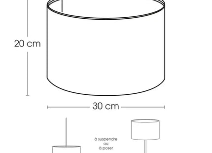 Pantalla de lámpara "Beline" 30 cm de diámetro, color blanca -  213782C