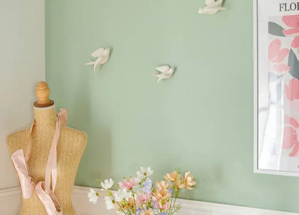 Decoración de pared con 3 pájaros y una rosa - 213831