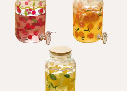 Dispensador de bebidas "Fruity" de vidrio - 213920