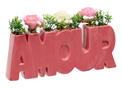 Arreglo floral "Amor" Rosa A14cm 3 modelos - 214015