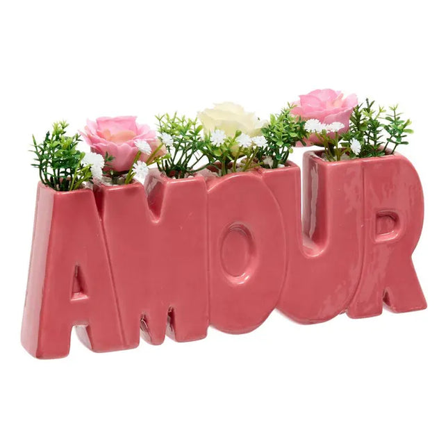 Arreglo floral "Amor" Rosa A14cm 3 modelos - 214015