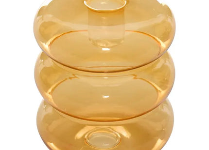 Candelero de cristal "Pool"  9x9x10,5cm - 214035