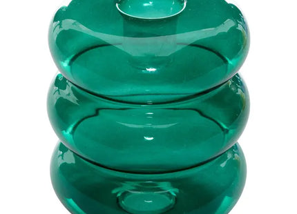 Candelero de cristal "Pool"  9x9x10,5cm - 214035