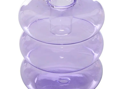 Candelero de cristal "Pool"  9x9x10,5cm - 214035