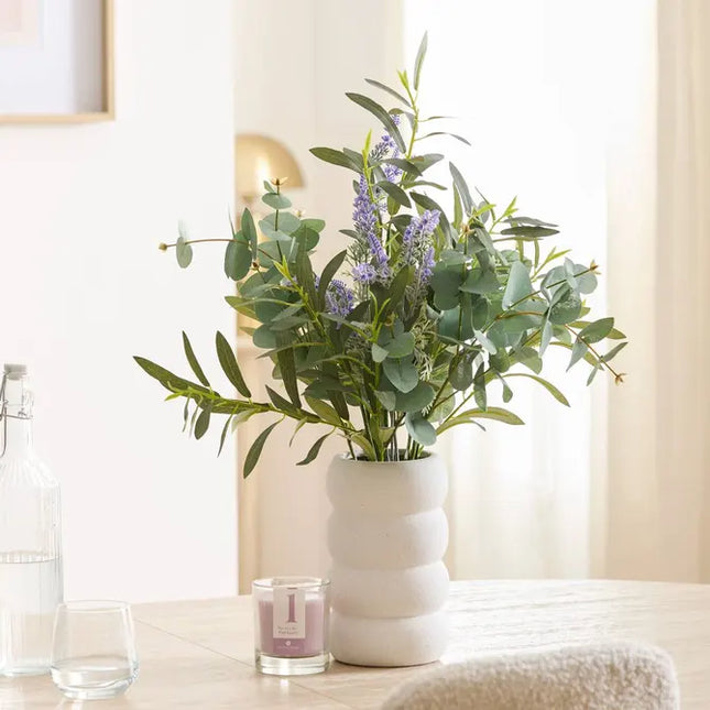 Arreglo floral artificial "Uda" con lavanda y eucalipto A66 cm  - 214056