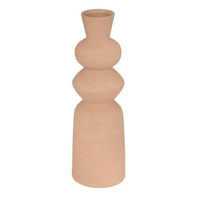 Jarrón Totem "Ezia" 15x15x48cm Tonka Marrón - 214074