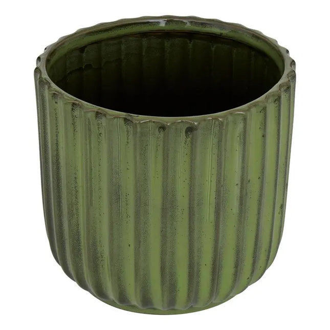 Maceta "Iko" de gres, 16x16x15cm - 214093
