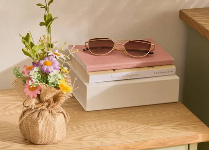 Arreglo floral artificial "Tama" 27 cm de altura - 214114