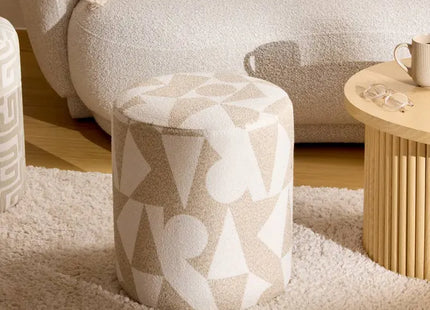 Puf redondo "Delor" Beige 36x40 cm - 214231C