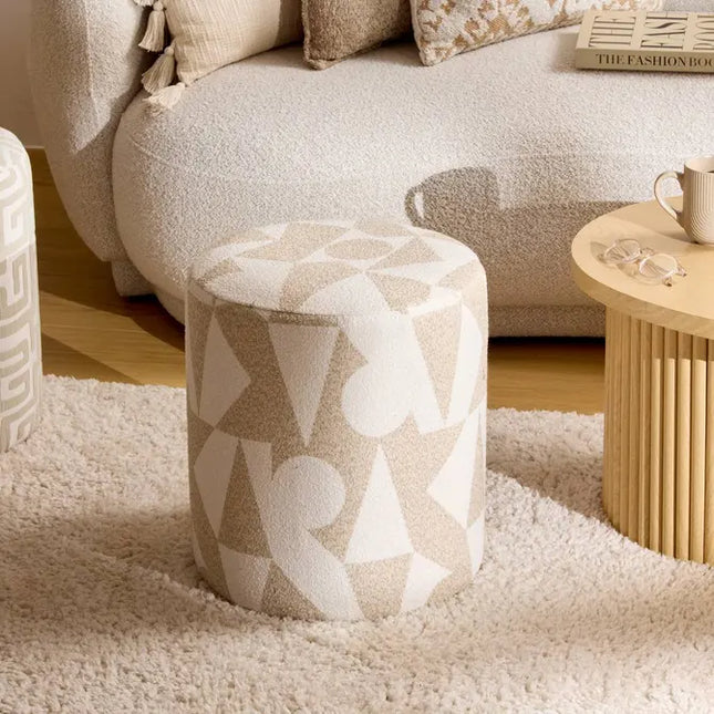 Puf redondo "Delor" Beige 36x40 cm - 214231C