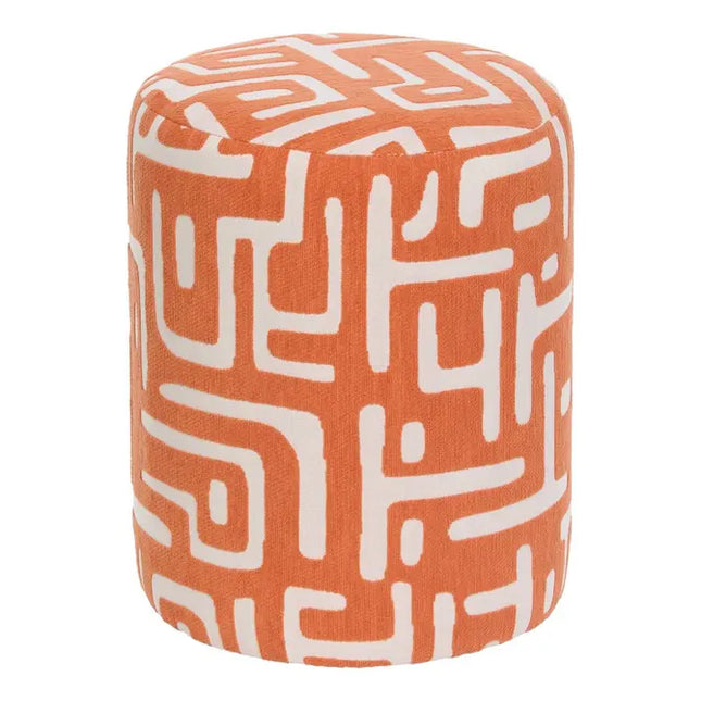 Puf redondo "Delor" Naranja 30x36 cm - 214232A