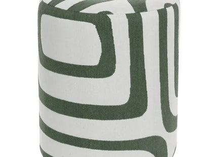 Puf redondo "Delor" color verde cedro 30x36 cm - 214232B