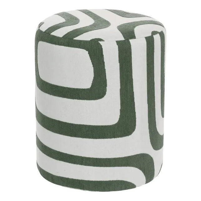 Puf redondo "Delor" color verde cedro 30x36 cm - 214232B