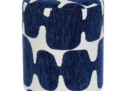 Puf redondo "Delor" color azul 30x36 cm - 214232C