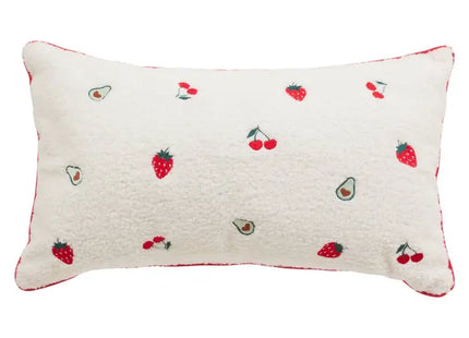 Almohada "Fraci Fruits" 50x30cm Blanco y Rojo - 214421A