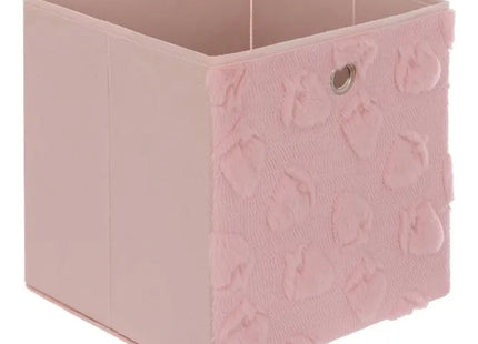 Cesta de almacenamiento "Fraci" de 30x30 cm con estampado de fresas rosas - 214426A