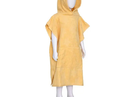 Conjunto de capa de baño y toallita para niños "Orta" 92x50 cm, amarillo - 214434B
