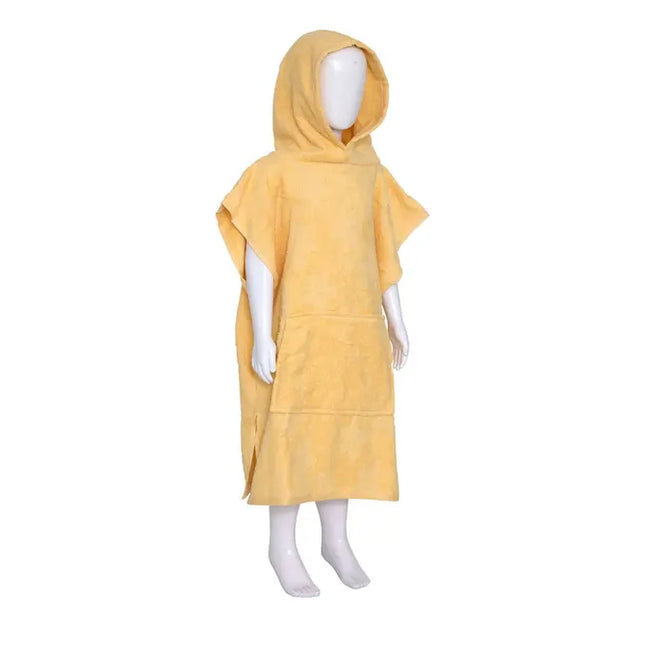 Conjunto de capa de baño y toallita para niños "Orta" 92x50 cm, amarillo - 214434B