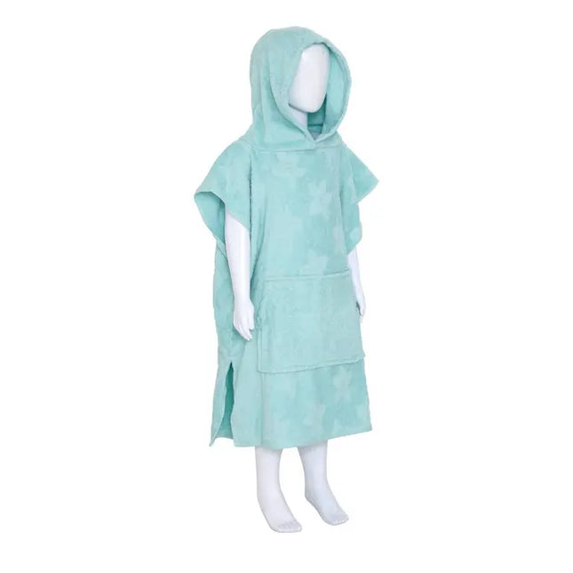 Conjunto de capa de baño y toallita para niños "Orta" 92x50 cm, celeste- 214434C