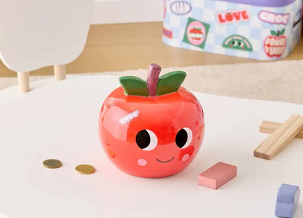 Alcancía infantil "Cha Cha Pop" manzana de 13x13x13 cm, roja - 214444